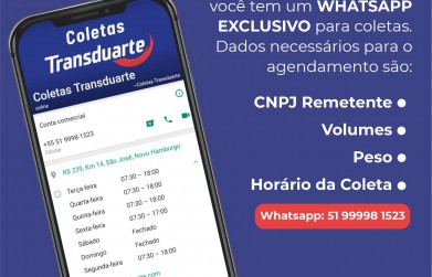 WhatsApp exclusivo para setor de coletas da empresa